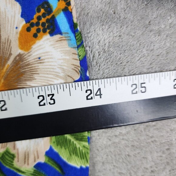 Mens Button-Up Short Sleeve Hawaiian Shirt Vibrant Blue V.H.O. Size Large - Picture 8 of 10